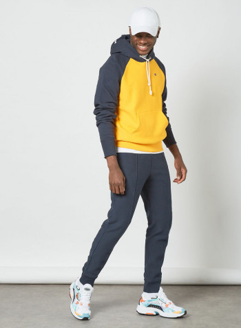 Colourblock Hoodie Yellow/Navy