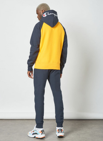 Colourblock Hoodie Yellow/Navy