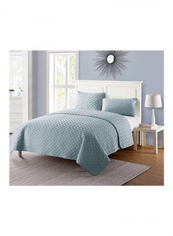 3-Piece Quilt Set Blue Full/Queen