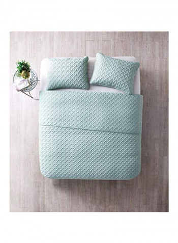 3-Piece Quilt Set Blue Full/Queen