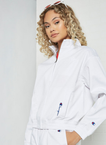 Full Zip Top White