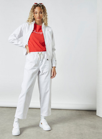 Full Zip Top White