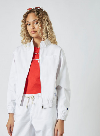 Full Zip Top White
