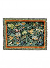 Leap Frog Printed Cotton Blanket Green/Brown/Blue 72x54inch