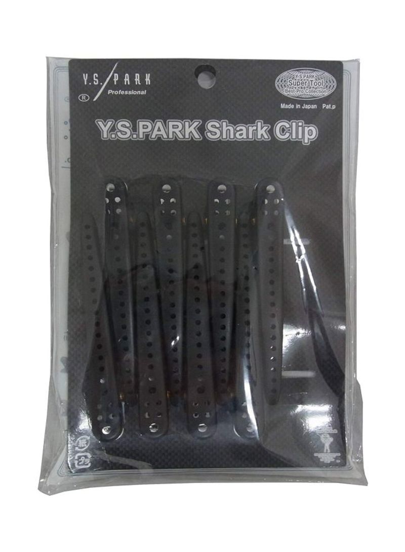 8-Piece Shark Hair Clip Black Metal 4.2inch
