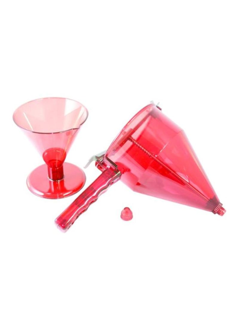 Confectionery Funnel Translucent Red 11.8x9x5.8inch