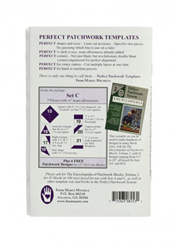 7-Piece Patchwork Template Set White