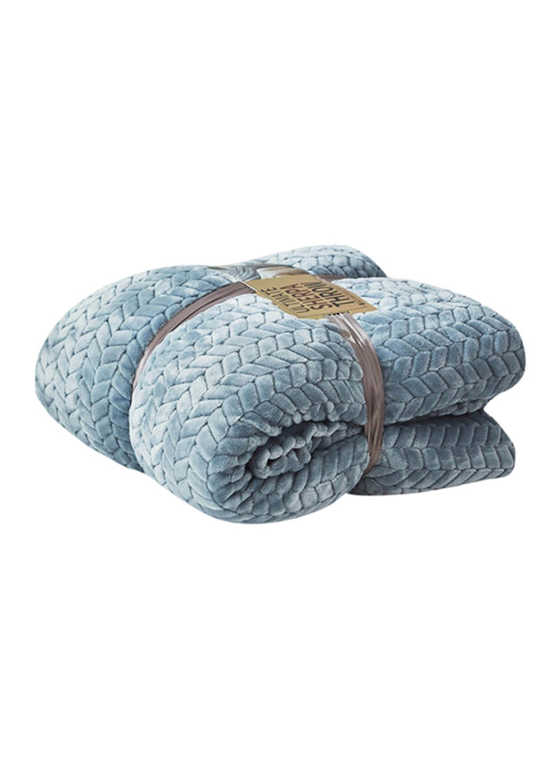 Double-layer Thick Warm Sleeping Blanket Cotton Blue 200x230centimeter