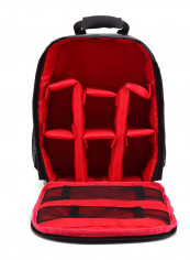 New Multi-functional Small DSLR Digital Camera Video Backpack Bag Red