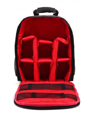 New Multi-functional Small DSLR Digital Camera Video Backpack Bag Red