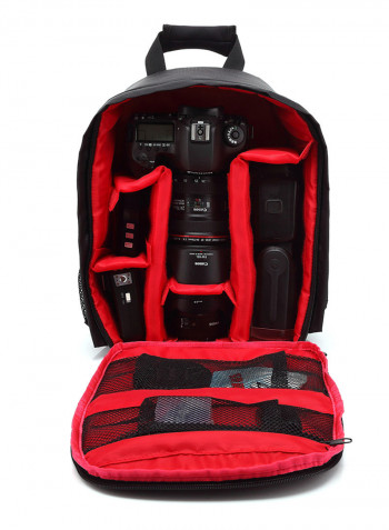 New Multi-functional Small DSLR Digital Camera Video Backpack Bag Red
