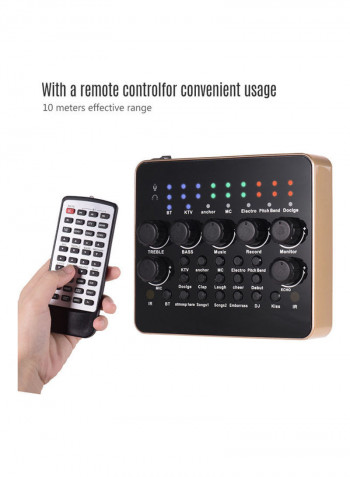 Portable Live Sound Card With Remote Control
