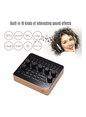 Portable Live Sound Card With Remote Control