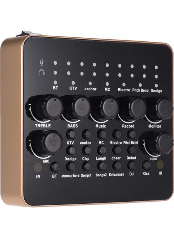 Portable Live Sound Card With Remote Control