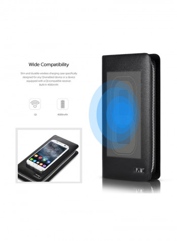 2-in-1 Wireless Charger And Wallet Black