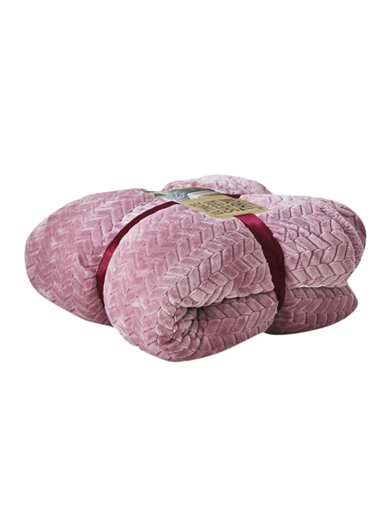 Double-Layer Thick Warm Sleeping Blanket Cotton Pink 200x230centimeter