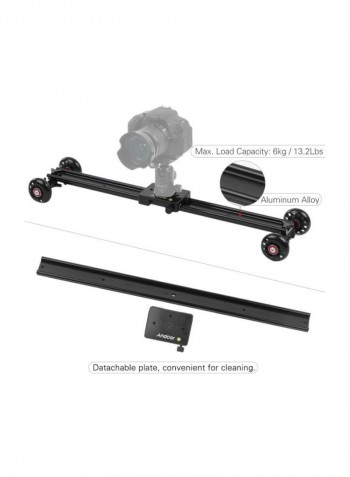 Aluminum Alloy Video Rail Track Skater Black