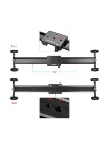 Aluminum Alloy Video Rail Track Skater Black
