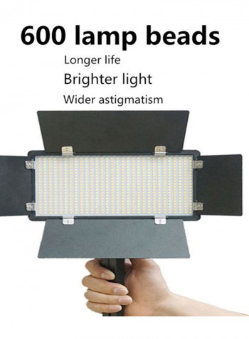 Portable LED Fill Light 21x12x2.5cm Black/White