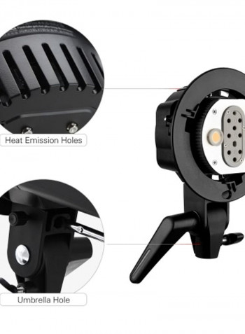 Witstro Double Tube Light Head Bracket For AD200 Black