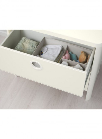 2-Drawer Chest White 80 x 75centimeter