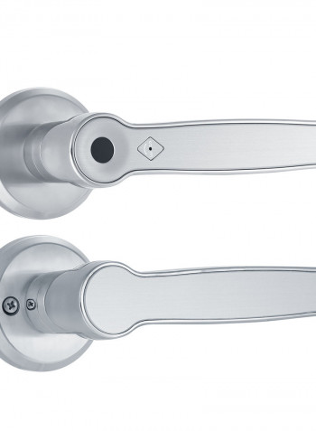 Pair Of Intelligent Fingerprint Door Lock Silver 27 x 10.50 x 15.50cm