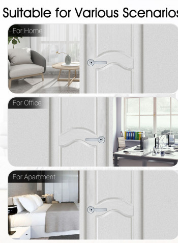Pair Of Intelligent Fingerprint Door Lock Silver 27 x 10.50 x 15.50cm