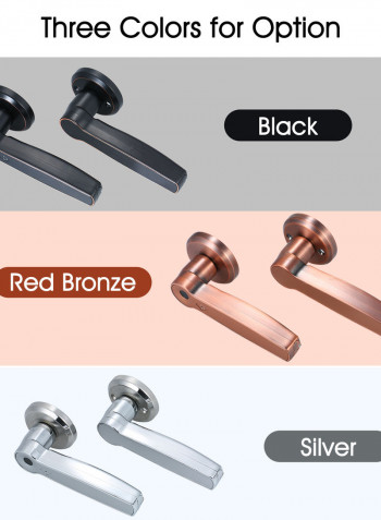 Pair Of Intelligent Fingerprint Door Lock Silver 27 x 10.50 x 15.50cm