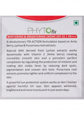 Professional Phytorx Whitening And Brightening Cream SPF 25 50g
