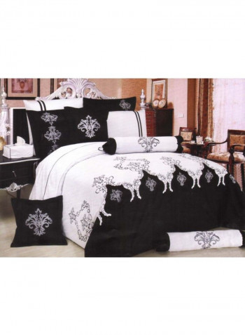 12-Piece Alessandra Duvet Set Cotton White/Black