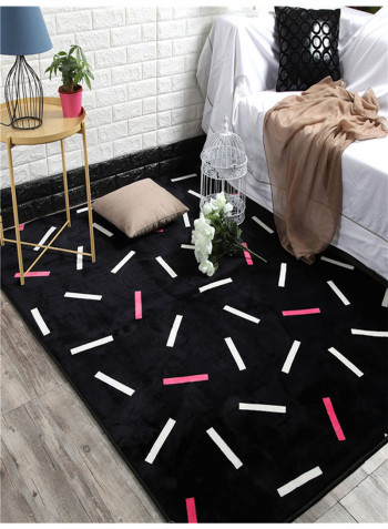 Creative Non-Slip Comfy Bedroom Floor Mat Black 80(W)x190(L)centimeter