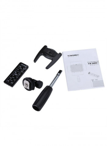 LED Camera Video Light With IR  Remote White
