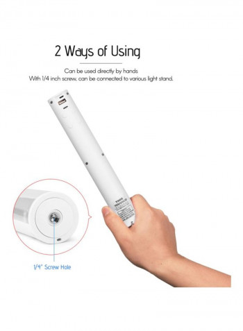 LED Photography Light 23x3.5x3.5centimeter White
