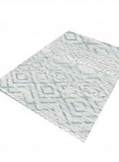 Anti-Skid Printed Floor Carpet Grey/Green 80X160centimeter