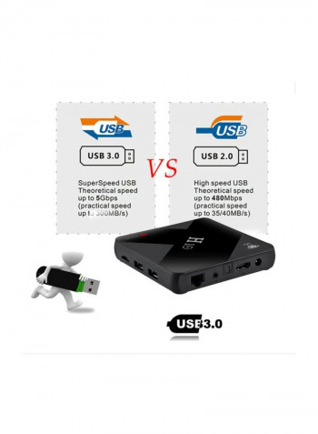 H10 Android Smart TV Box With Remote Control H10 Black