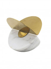 Spherical Geometric Decorative Accessory White/Gold 304x636millimeter
