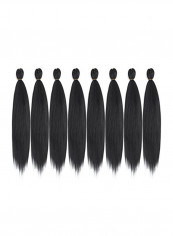 8-Piece Straight Hair Extension Black 2.8x0.98x2.9centimeter