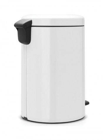 Pedal Bin Newicon With Inner Bucket White 20L