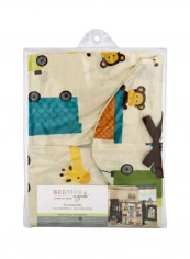 3-Piece Choo Choo Safari Animal Printed Crib Bedding Set