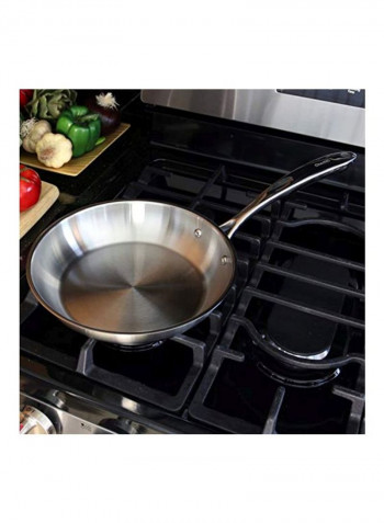 Stainless Steel Frying Pan Silver 10inch