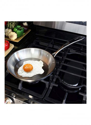 Stainless Steel Frying Pan Silver 10inch