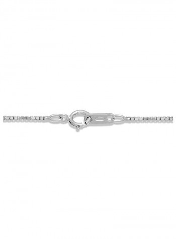 925 Sterling Silver 0.01 Ct Diamond Studded Penguin Pendant Necklace