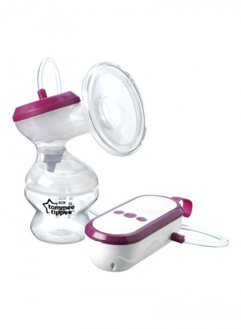 Made For Me Single Electric Breast Pump - White/Pink