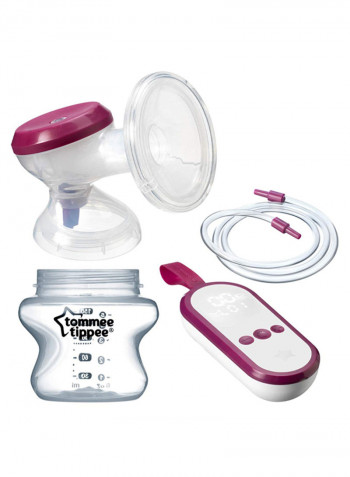 Made For Me Single Electric Breast Pump - White/Pink
