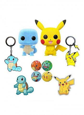 Pokemon Flocked  Stickers Keychains 4 x 10inch