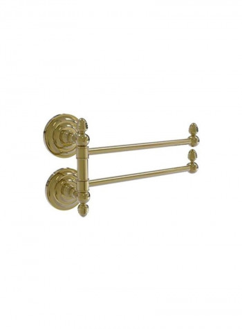 2-Swing Arm Towel Rail Gold