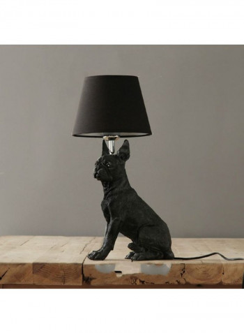 Dog Themed Bedside Table Lamp Black