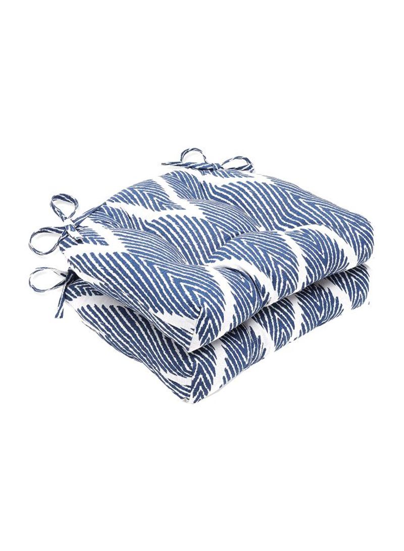 Pack Of 2 Bali Chair Pad Navy/White 16x15.5x4inch
