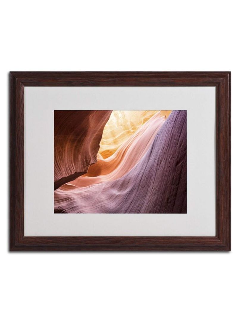The Lower Wave Wooden Framed Wall Art Multicolour 16 x 20inch