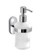 Wall Mounted Soap Dispenser White/Silver 3.9x6.3x2.7inch